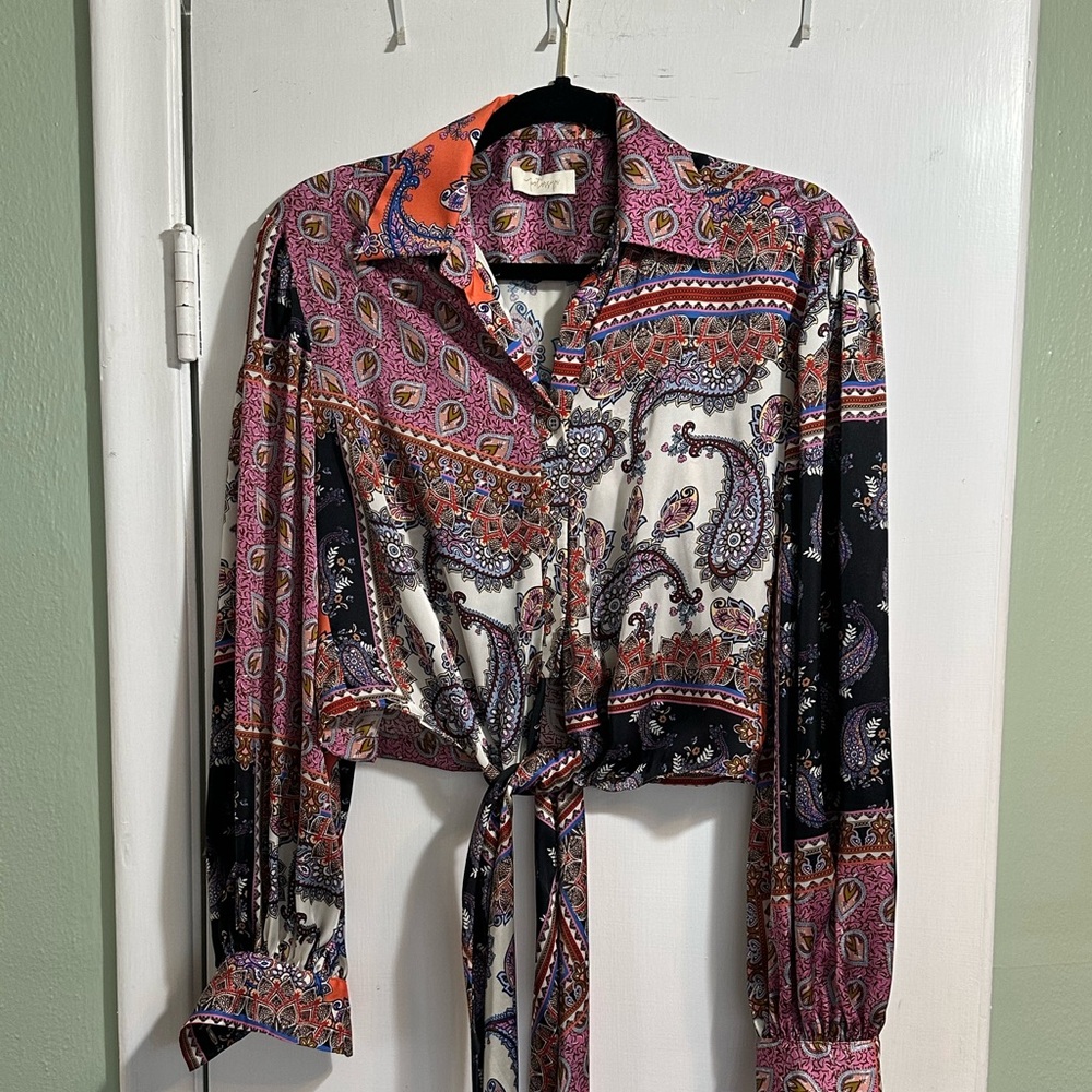 Cropped Blouse by Petersyn Sz S